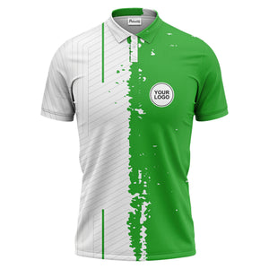 monochrome abstract lines & splatter paint art polo shirt for men