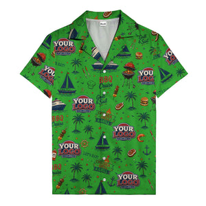 sailboats anchors ship wheels hamburger shrimp steak grill tools hawaiian shirt for men