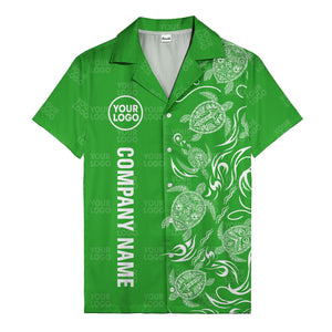 tribal black sea turtles riding waves hawaiian shirt
