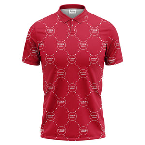 white circles custom logo placement polo shirt for corporate professionals