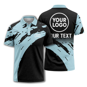 abstract paint splash polo shirt for modern golfers