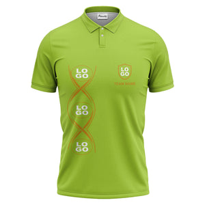 black gold infinity spiral shield team name graphic polo shirt for men