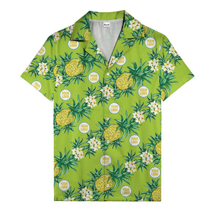 black pineapple & plumeria photographic all over hawaiian shirt
