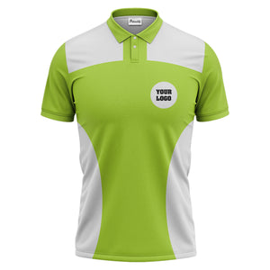 black white contrast panel customizable logo polo shirt for men