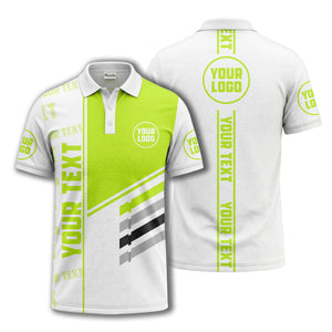 bold geometric stripes & custom text placeholder modern polo shirt