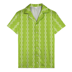 chain link custom logos black white all over hawaiian shirt