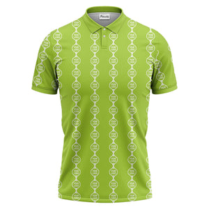 chain link customizable logos black white graphic polo shirt