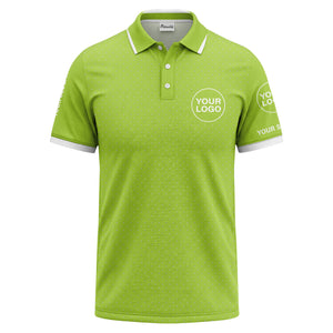custom logo minimalist polka dot golf polo shirt