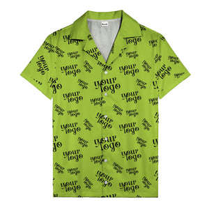 custom logo repeat typography hawaiian shirt for personalized style