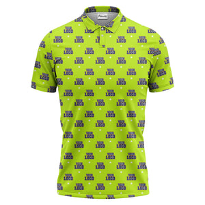 custom logo star polo shirt | custom color all-over graphic print