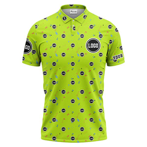 custom multi color golf sports custom logo polo shirt with team event tournament style hawaiian shirt