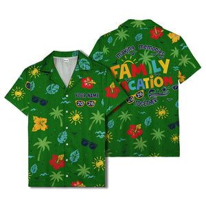 hibiscus palm sunglasses watercolor hawaiian shirt for men