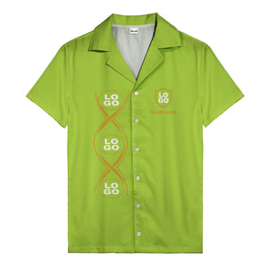 infinity symbol & shield crest black gold hawaiian shirt for men