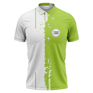monochrome abstract lines & splatter paint art polo shirt for men