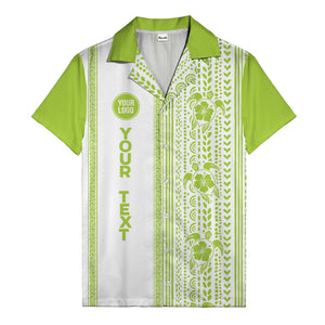 polynesian tribal turtles & hibiscus stripes black white hawaiian shirt