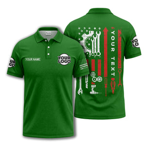 american flag stars & stripes patriotic custom logo polo shirt
