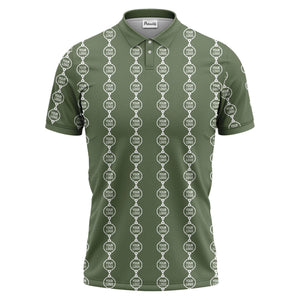 chain link customizable logos black white graphic polo shirt