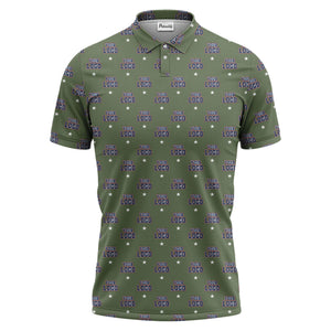 custom logo star polo shirt | custom color all-over graphic print