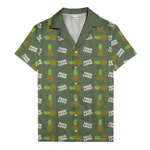 sunflower pineapple mosaic hawaiian shirt for men