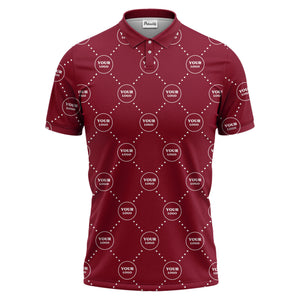 white circles custom logo placement polo shirt for corporate professionals
