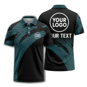 abstract paint splash polo shirt for modern golfers