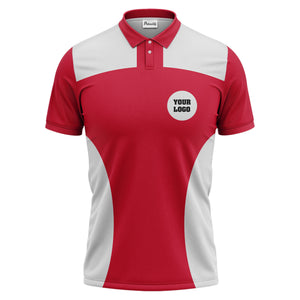 black white contrast panel customizable logo polo shirt for men