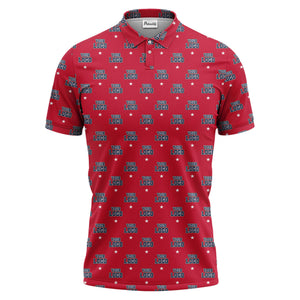 custom logo star polo shirt | custom color all-over graphic print