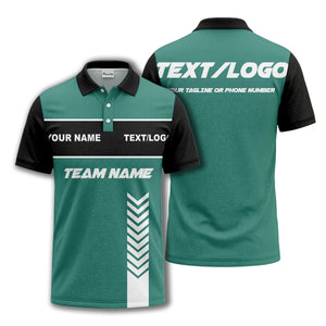 customizable team name chevron stripe polo shirt for men