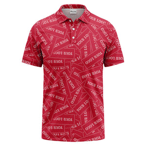 repeat your logo on black ground custom polo shirt