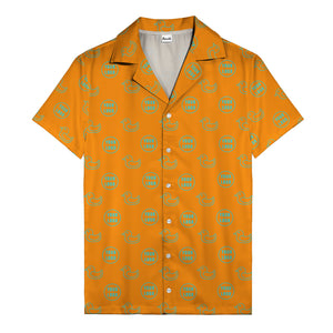 rubber duck & custom logo repeat pattern hawaiian shirt