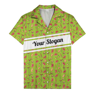 steak sausage burger cartoon grill repeat hawaiian shirt