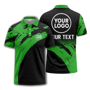 abstract paint splash polo shirt for modern golfers