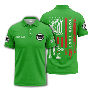 american flag stars & stripes patriotic custom logo polo shirt