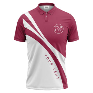 bold diagonal stripes custom logo black white gray modern golf polo shirt