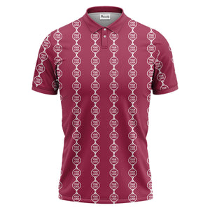 chain link customizable logos black white graphic polo shirt
