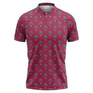 custom logo star polo shirt | custom color all-over graphic print