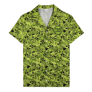 hexagon dot repeating custom text abstract geometric hawaiian shirt