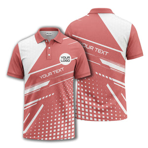 hexagon grid diagonal stripe modern geometric polo shirt for men