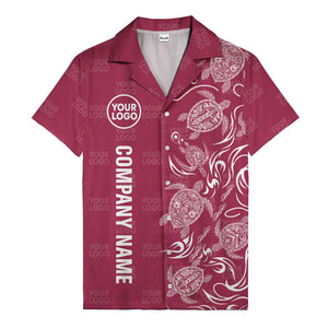 tribal black sea turtles riding waves hawaiian shirt