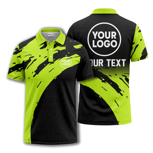 abstract paint splash polo shirt for modern golfers