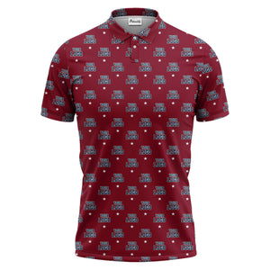 custom logo star polo shirt | custom color all-over graphic print