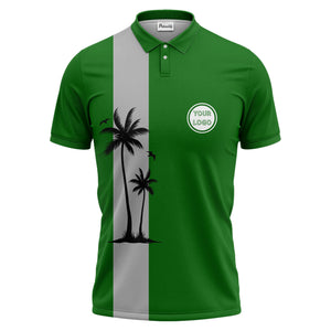 tropical palm tree polo shirt custom polo shirt