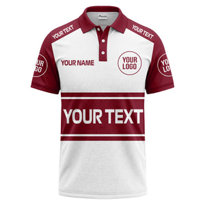 customizable logo & text sport jersey polo shirt for team gear