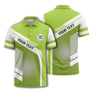 hexagon diagonal stripe geometric custom logo modern polo shirt