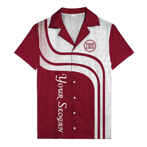 hexagon grid & retro curves hawaiian shirt for bowling fans