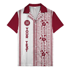 polynesian tribal turtles & hibiscus stripes black white hawaiian shirt
