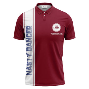 repeating logo & custom text illustration polo shirt for team sports