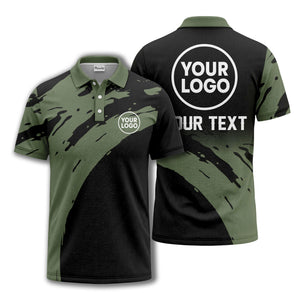 abstract paint splash polo shirt for modern golfers
