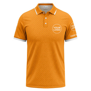custom logo minimalist polka dot golf polo shirt