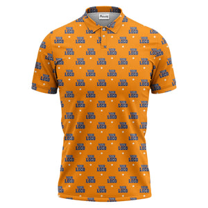 custom logo star polo shirt | custom color all-over graphic print